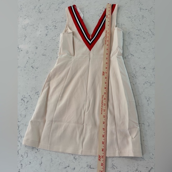 English Factory SLEEVELESS VARSITY STRIPE DRESS IN WHITE Women’s Size XS NWT - Picture 9 of 15